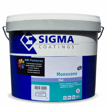 Monoxane EVO Mat est une peinture acrylique de finition en dispersion aqueuse, additivée en siloxane, à l’aspect mat, pour intérieur.
