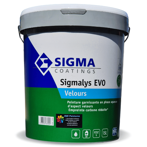 Sigmalys EVO Velours est une peinture acrylique velours pour les travaux neufs et rénovations - murs et plafonds des pièces sèches et humides en intérieur.