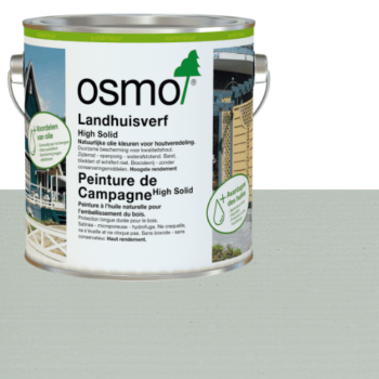 Peinture de campagne gris clair Osmo pour façades bois : protection durable, finition microporeuse, résistante aux intempéries et facile à appliquer.