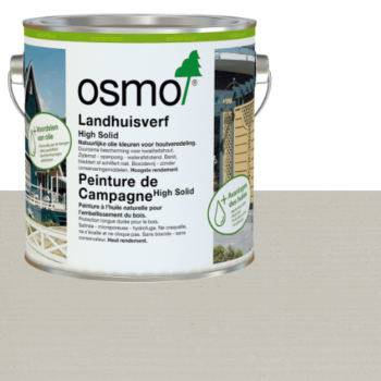 Peinture de campagne gris gravier Osmo pour façades bois : protection durable, finition microporeuse, résistante aux intempéries. Facile à appliquer.