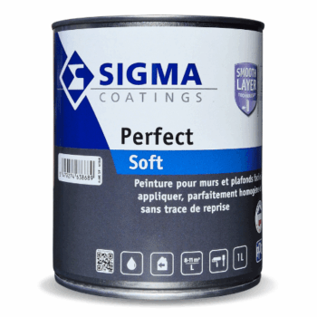 Sigma Perfect soft est une peinture intérieure de haute qualité, facile à appliquer, parfaitement homogène et sans reprises, une peinture Ecolabel.