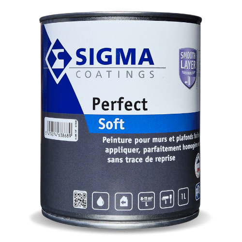 Sigma Perfect soft est une peinture intérieure de haute qualité, facile à appliquer, parfaitement homogène et sans reprises, une peinture Ecolabel.