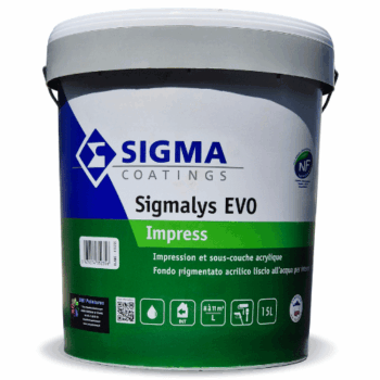 Sigmalys EVO Impress de chez Sigma est une impression et sous couche d’accrochage pour tous fonds peu poreux, anciens vernis et peintures laquées dépolis.