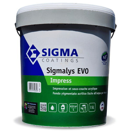 Sigmalys EVO Impress de chez Sigma est une impression et sous couche d’accrochage pour tous fonds peu poreux, anciens vernis et peintures laquées dépolis.