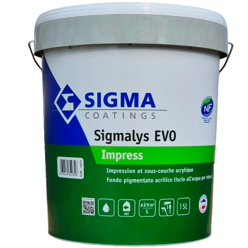 Sigmalys EVO Impress de chez Sigma est une impression et sous couche d’accrochage pour tous fonds peu poreux, anciens vernis et peintures laquées dépolis.