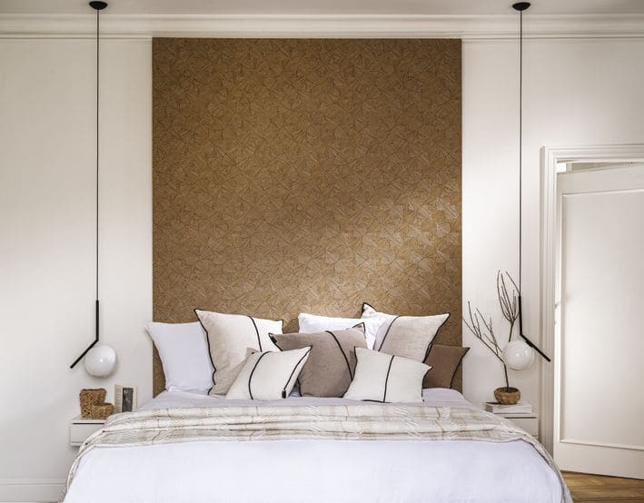 Papier peint Casamance Archipel Lombok Ocre 75321120 ambiance 1