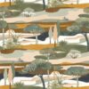 Papier peint Casamance L'Ile aux Oiseaux Cap Ferret Cyprès-Ocre 75870406