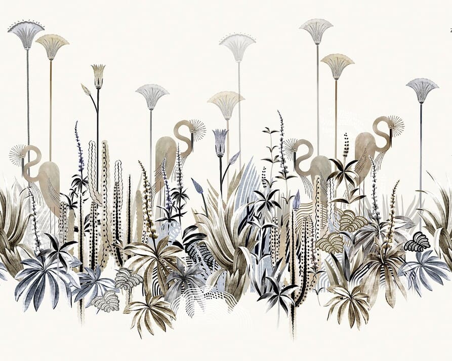 Papier peint Masureel Agathe Lush Taupe Papier peint Masureel Agathe Lush Taupe