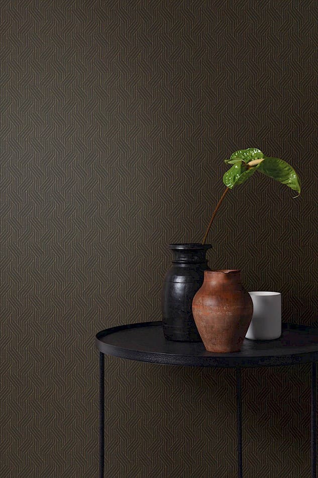 Papier peint Masureel Zen Everly Black ZEN405 ambiance