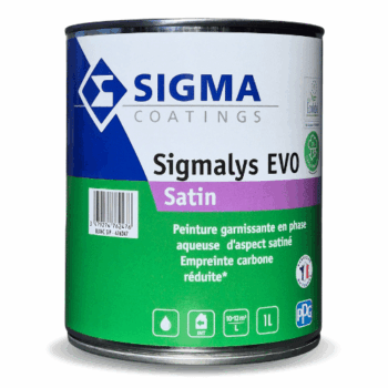 Sigmalys EVO Satin est une peinture satinée, pour murs et plafonds, avec un excellent pouvoir couvrant, pour travaux neufs ou rénovations.