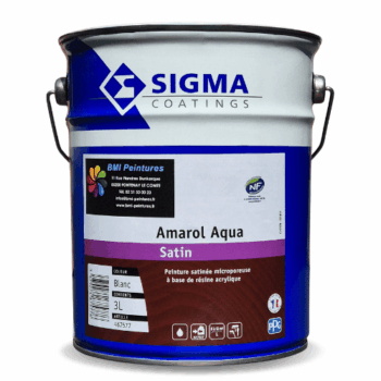 Amarol Aqua est une peinture satinée microporeuse, à base de résines acryliques en dispersion aqueuse, pour la décoration et la protection des surfaces bois