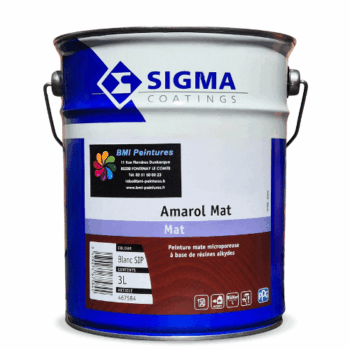 Amarol mat est une peinture mate microporeuse pour bois en phase solvant, pour intérieur et extérieur, finition mate esthétique et tendance.