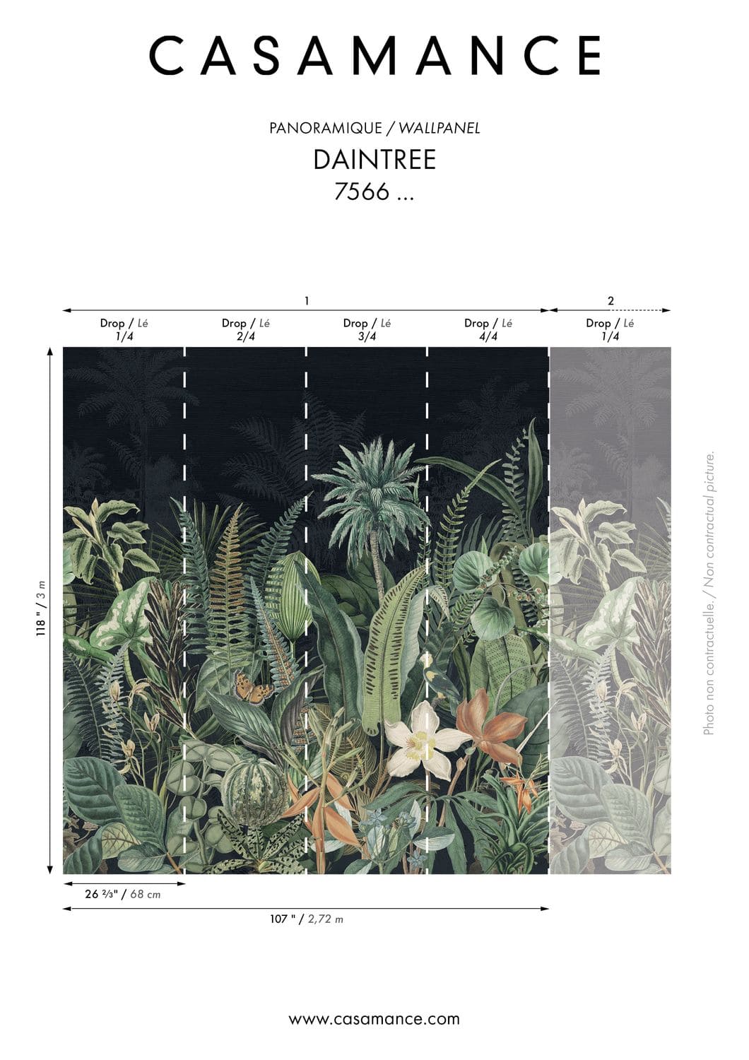 Papier peint Casamance Panoramas 2 Daintree rapport
