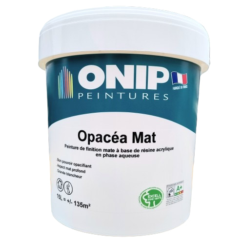 Opacéa mat est une peinture de la marque Onip. Cette peinture de finition est destinée pour la protection et la décoration des plafonds.