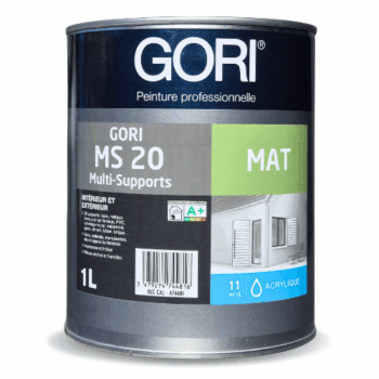 La Gori MS 20 est une peinture multi-supports acrylique pour l'intérieur et l'extérieur. Cette peinture est à une forte adhérence sur 20 supports différents