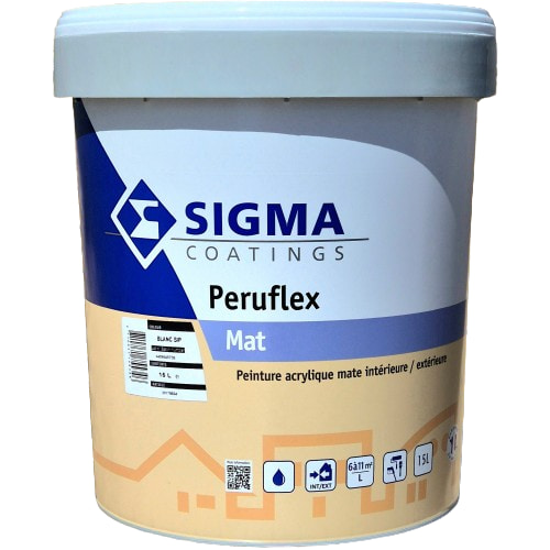 Peinture mate de classe D2 pour la protection et la décoration des maçonneries extérieures et la décoration des murs et plafonds en intérieur.