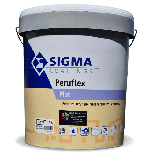 Peinture mate de classe D2 pour la protection et la décoration des maçonneries extérieures et la décoration des murs et plafonds en intérieur.