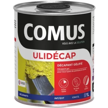 Ulidécap de Comus est un décapant en gel à action rapide (5 à 20 minutes) adapté à tous les types de peintures et de vernis.