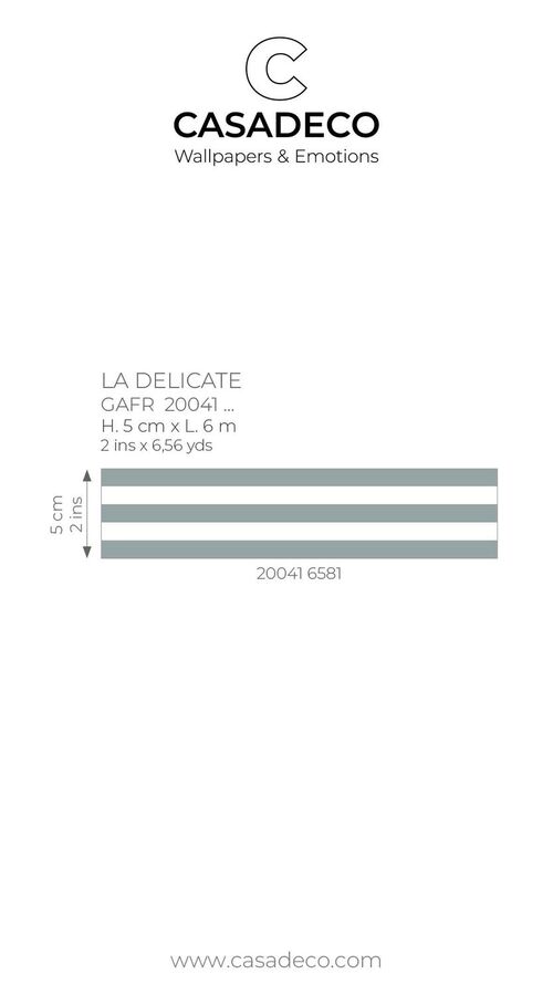 Frise La Délicate de la collection Galons et Frises par Casadeco se distingue par ses rayures apportant une touche subtile mais élégante à votre décoration.