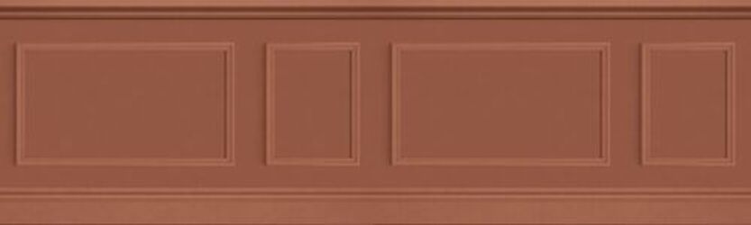 Panoramique Casadeco Galons et Frises Le Petit Salon terre de sienne Panoramique Le Petit Salon de la collection Galons et Frises par Casadeco recrée l'élégance des appartements parisiens grâce à son effet 3D.