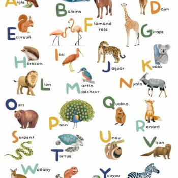 Panoramique Apprenons l’Alphabet de la collection Les Minis Mondes par Caselio. Apprendre est plus drôle avec ce panoramique, pour les amoureux des animaux.