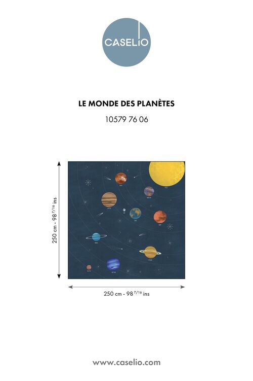 Panoramique Le Monde des Planètes de la collection Les Minis Mondes par Caselio. Il représente le système solaire dans toute sa splendeur.