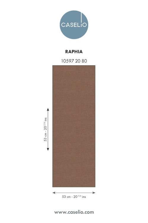 Papier peint Raphia de la collection Matières de Caselio. Le raphia, cette matière naturelle tressée adorée en déco, s'invite désormais sur vos murs.