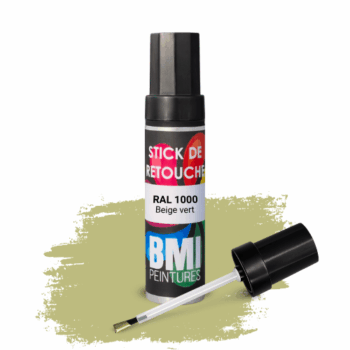 Peinture monocouche en stick, RAL 1000 beige vert anticorrosion, à séchage rapide et avec une bonne résistance aux intempéries.