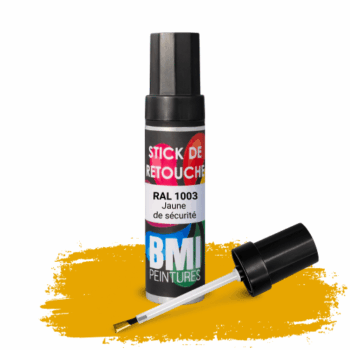 Peinture monocouche en stick, RAL 1003 jaune de sécurité anticorrosion, à séchage rapide et avec une bonne résistance aux intempéries.