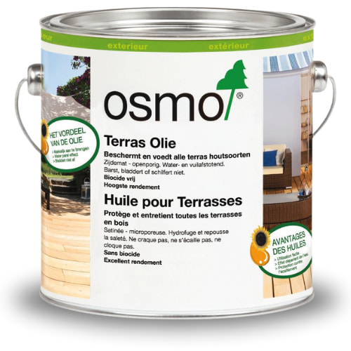 L'Huile pour Terrasses Osmo offre une protection et un entretien optimal pour les terrasses en bois, elle est adaptée à toutes les conditions climatiques.