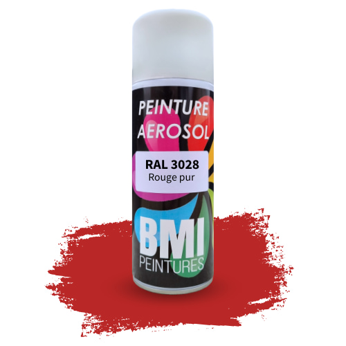 Visuel Peinture aérosol RAL 3028 Rouge pur