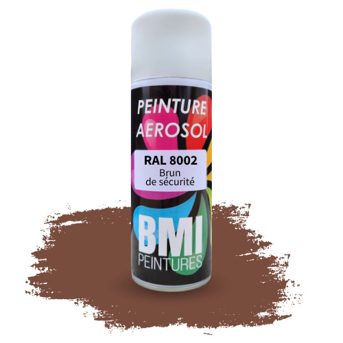 Visuel Peinture aérosol RAL 8002 Brun de sécurité