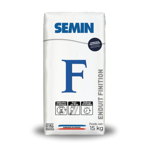 Le Semin F est un enduit de finition en poudre extra-fin, il s’adapte à la plupart des fonds et tolère des supports légèrement irréguliers.