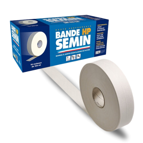 La bande à joint haute performance de Semin, avec ses perforations optimisées, offre un séchage rapide, une meilleure adhérence et une finition parfaite.