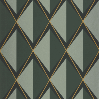 Papier peint Chaplin de la collection Années Folles par Casadeco où les motifs jouent avec la lumière pour créer une ambiance élégante.