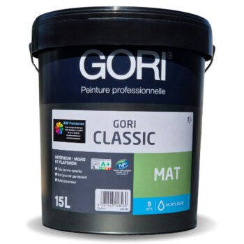 La Gori Classic Mat est une peinture mate de finition pour murs et plafonds intérieurs. Elle a une très bonne opacité et un bon pouvoir garnissant.