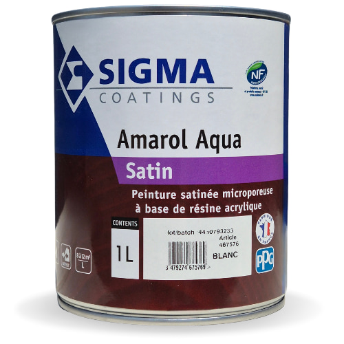 Amarol Aqua est une peinture satinée microporeuse, à base de résines acryliques en dispersion aqueuse, pour la décoration et la protection des surfaces bois