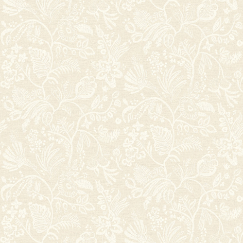 Papier peint Casamance Broderies Pastel Ivoire aperçu