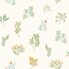 Papier peint Luck de la collection Kitchen Box et Green Life 2 par Caselio. Des motifs végétaux façon herbiers pour une décoration simple et naturelle.