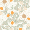 Papier peint Sunflower de la collection Kitchen Box par Caselio met en avant de grandes fleurs méditerranéennes idéal pour une cuisine ensoleillée.