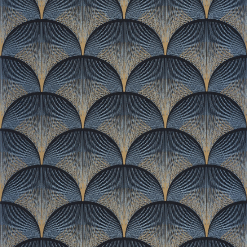 Le papier peint Broadway de la collection Twenties par Casadeco est un motif géométrique inspiré des rideaux de théâtre new-yorkais.
