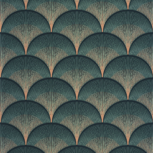 Le papier peint Broadway de la collection Twenties par Casadeco est un motif géométrique inspiré des rideaux de théâtre new-yorkais.