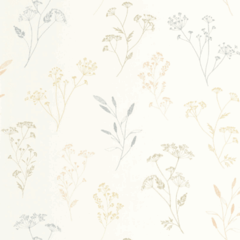 Le papier peint Little Graminea de la collection Art of Botanty par Caselio représente des petites fleurs aux traits fins et délicats.