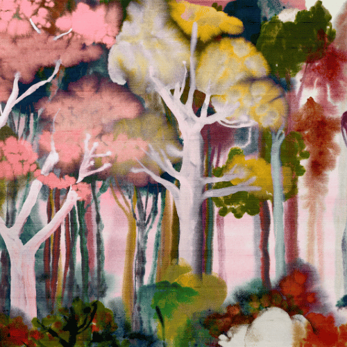 Le papier peint Banyan de la collection Alaya d'Arte est inspiré des collines brumeuses de la forêt indienne éponyme offrant une atmosphère asiatique.