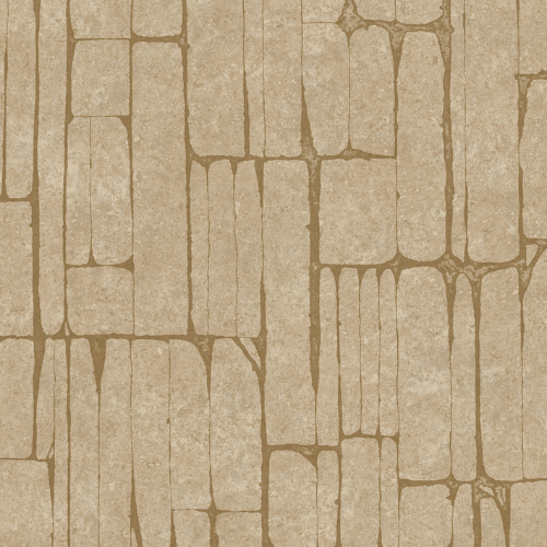 Papier peint Solco, collection Kaolin de chez Arte aux motifs géométriques est inspiré de stries sculptées à la main, textures minérales et tons naturels.
