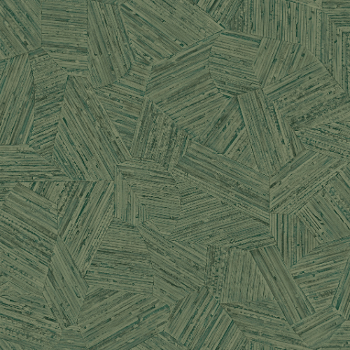 Le papier peint Mauna de la collection Lanai d'Arte propose un motif artisanal composé de fragments de rotin incrustés à la main puis fidèlement reproduits.