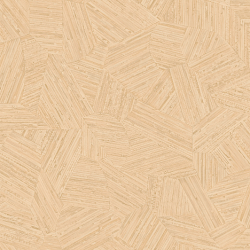 Le papier peint Mauna de la collection Lanai d'Arte propose un motif artisanal composé de fragments de rotin incrustés à la main puis fidèlement reproduits.