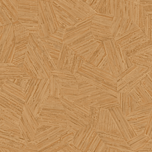 Le papier peint Mauna de la collection Lanai d'Arte propose un motif artisanal composé de fragments de rotin incrustés à la main puis fidèlement reproduits.