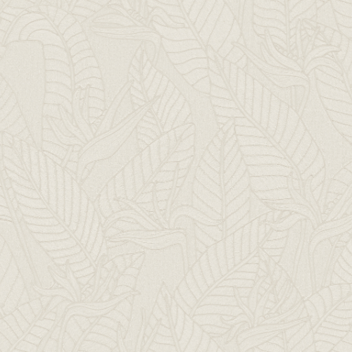 Papier peint Strelitzia – Arte de la collection Tali : Motif exotique inspiré de l’Oiseau de paradis sur la base d'un dessin conçu à partir de cordelettes.