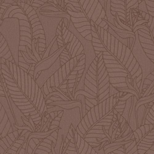 Papier peint Strelitzia – Arte de la collection Tali : Motif exotique inspiré de l’Oiseau de paradis sur la base d'un dessin conçu à partir de cordelettes.
